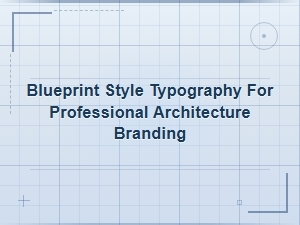 Blueprint Style Typography for Professional Architecture Branding | Technical Font Solutions